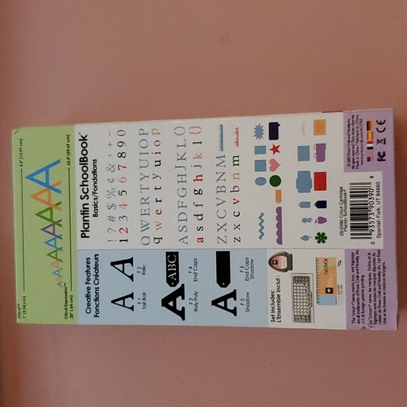 Cricut Plantin Schoolbook Cartridge Complete Die Cut - Picture 3 of 3